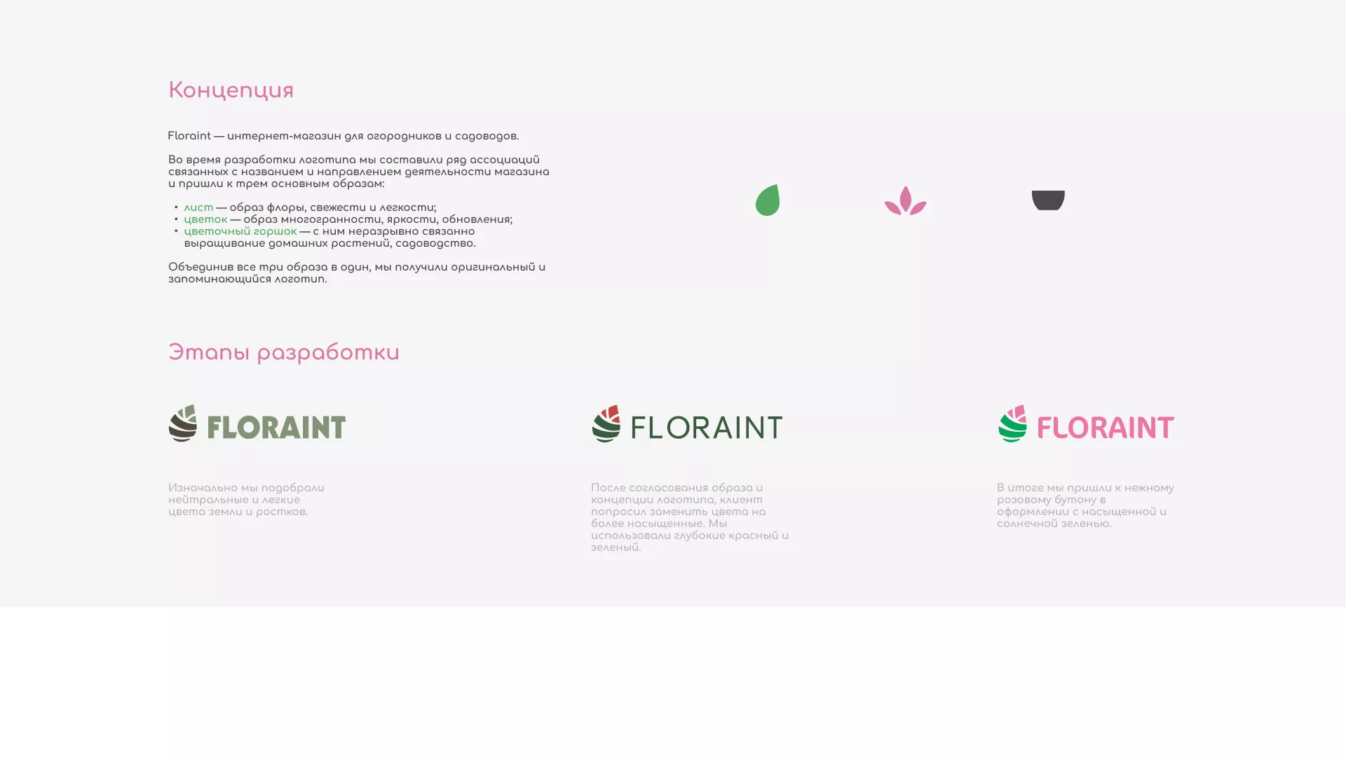 Создание логотипа и интернет-магазина «FLORAINT» в Поронайске
